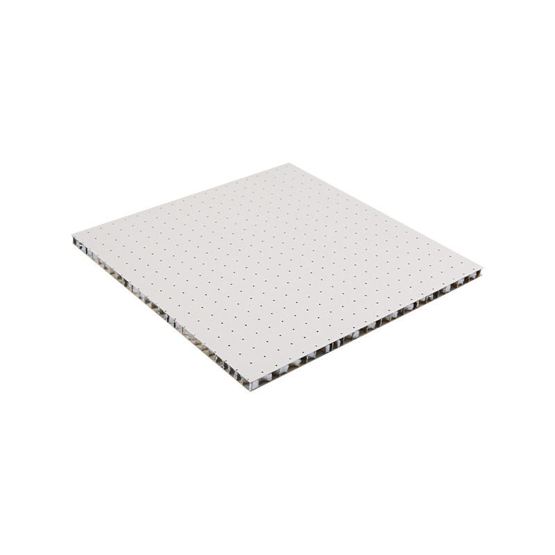 Zvuk pohlcující prodyšná stabilní struktura perforované voštinové panely